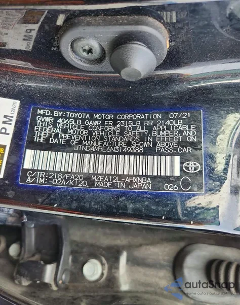 2022 Toyota Corolla Se z USA, uszkodzony, nr VIN JTND4MBE6N3149388